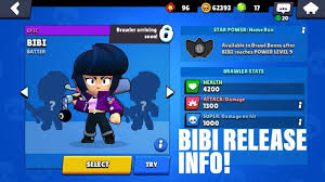 With 5880 hp at max level, bibi has the sixth highest hp in brawl stars. Update Is Here Bibi Update Info Brawl Stars Youtube
