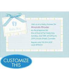 Baby Soft Blue Custom Baby Shower Invitation Party City Blue Baby Shower Invitations Custom Baby Shower Invitations Blue Baby Shower