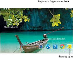 Swipe from the edge to bring up the toolbar. Basics Of Your Samsung Galaxy Tablet S Locks Dummies