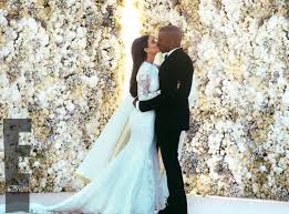 Wedding dress by christos costarellos. Kim Kardashian And Kanye West S Wedding All The Best Photos From Paris And Florence Photos Abc News