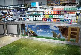 Agriculture shop counter display on Behance