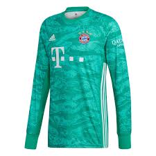 Raksasa bundesliga jerman bayern munich akhirnya meresmikan jersey home untuk musim 2020/21 setelah tertunda satu bulan akibat pandemi virus corona. Jersey Adidas Bayern Munich Goalkeeper 2019 2020 Home Core Green Futbol Emotion