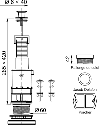 mecanisme chasse d eau a tirette special porcher leroy merlin