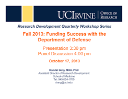 fall 2013 funding success with the department of defense