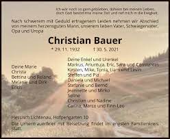 Christian bauer received his undergraduate education in karlsruhe, germany, and his phd from the university of toronto under michael luke. Traueranzeigen Von Christian Bauer Trauer Hna De