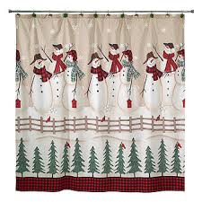 avanti snowman gathering shower curtain