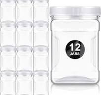 Amazon.com: Gerrii 12 Pcs 27 Oz Plastic Storage Jars with ...