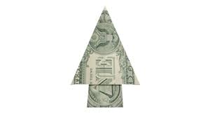 How To Fold Money For A Money Tree Money Is Often Given As A Present In Greeting Cards Or Small Env Christmas Origami Origami Xmas Tree Origami Christmas Tree
