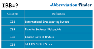 Using ibusiness banking.follow these simple steps in the first installment of the first trust bank 'how to' ibb (ibusiness banking) video series to find out. Was Bedeutet Ibb Ibb Definitionen Abkurzung Finder