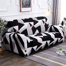 The cover is crafted from 100% cotton, with black and white striped pattern with braided accents for an extra tactile layer. 1 2 3 4 Seater Black And White Printing Couch Sofa Cover Spandex Stretch Sofa Covers Living Room Elastic Armchair Slipcovers Furniture Protecter Buy At A Low Prices On Joom E Commerce Platform