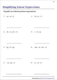 Lay A Strong Foundation To Simplify Linear Expressions With Our Free Worksheets Developed F Algebraic Expressions Simplifying Algebraic Expressions Expressions