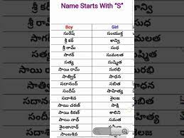 We may earn commission on some of the items you choose to. Telugu Names Baby Boy And Girls Starting With S Letter Youtube