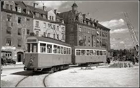 Tram Line 22 At Harras 1953 Strassenbahn Munchen Munchen Bayern Munchen