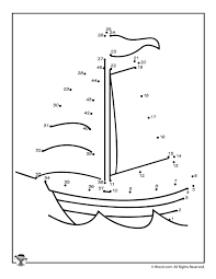 Games and activities for english classes. Sail Boat Dot To Dot Printable Game Woo Jr Kids Activities