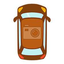 Vector Auto Fahrzeug Symbol Draufsicht Von Oben Auto Ansicht Fototapete Fototapeten Topview Lieferung Fracht Myloview De