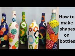 Diy 3 Easy Bottle Decor Ideas Bottle Art For Beginners Easy Bottle Painting Ang Creations Youtube In 2021 Bottles Decoration Diy Bottle Crafts Bottle Painting