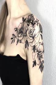 Black And White Flower Tattoo Best 115 Trending Tattoo 2020 White Flower Tattoos Floral Tattoo Shoulder Tattoos
