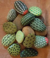 Tas Kaktus Sevimli Kendin Yap Projeleri Gizushka Elisi Fikirleri Boyali Kayalar Kaktus