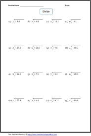 dividing decimals worksheets decimals worksheets math division worksheets division worksheets