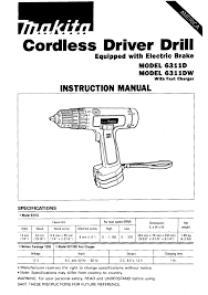 Black And Decker 18v Cordless Drill Instruction Manual Makita Cordless Drill 6311d User Guide Manualsonline Com