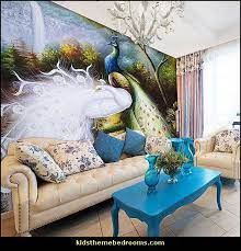 Wall Mural Fashion Wallpaper Peacock Peacock Decor Peacock Decor Bedroom Living Room Colors