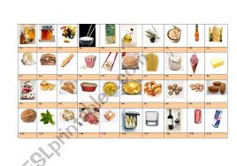 Food And Drinks Chart Part 3 Esl Worksheet By Joebcn