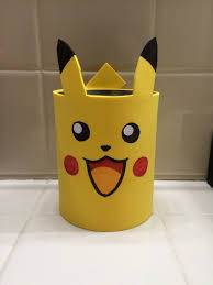 Diy Pokemon Pikachu Pencil Holder Diy Pencil Holder Pencil Holders Diy Kids Paper Crafts Diy Kids