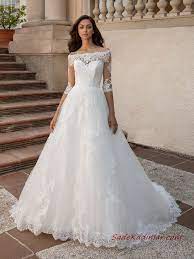 2020 Pronovias Gelinlik Modelleri Beyaz Uzun Omzu Acik Yetim Kollu Kalp Yakali Dantel Kiyafet Kombinleri Gelinlik The Dress Gelin Elbisesi