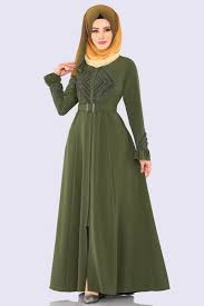 Modaselvim Ferace Tas Ve Incili Ferace Pl7008 Haki Musluman Modasi The Dress Moda Stilleri