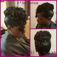 Wedding Style By Tisa Renee Curls Adding A Touch Of Up Sweep To Sides And Back Black Hair Updo Hairstyles Black Women Updo Hairstyles Goddess Braids Hairstyles