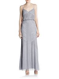 Adrianna Papell Beaded Trumpet Gown Beaded Bridesmaid Dress Trumpet Gown Gowns