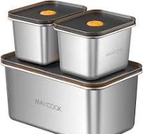 Amazon.com: MAXCOOK Stainless Steel Food Containers with ...