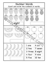 Add another magnetic shape into the circle. Numbers In Words One To Ten 4 Worksheets Kindergarten Lesson Tutor