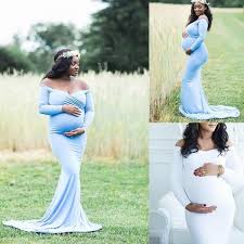 Check spelling or type a new query. Form Fitting Maternity Gown Baby Shower Dress With Long Sleeves And Train Wish