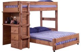 When you select a mattress for your bunk bed, check the product specifications to make sure the mattress isn't too high for the top bunk guardrail. Twin Over Full Loft Bed With Desk End Rustic Loft Beds By Hedgeapple Houzz