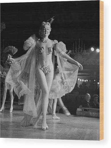 French Burlesque Show Wood Print