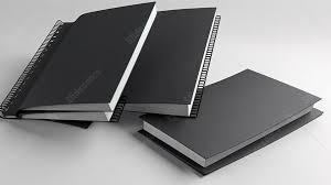 Fondo Marca Blanca O Publicidad Con Maquetas De Cuadernos Negros En Blanco Renderizados En 3D para Power Point y Diapositivas - Slidesdocs