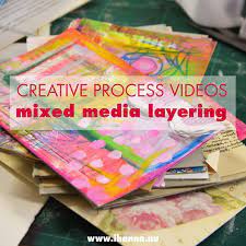 Mixed Media Postcards Layers Process Video Series Ihanna S Blog Diy Postcard Postcard Mixed Media