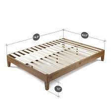 Amazon Com Zinus 12 Inch Deluxe Wood Platform Bed No Boxspring Needed Wood Slat Support Rustic Pi Wood Platform Bed Solid Wood Platform Bed Platform Bed Frame