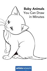 Perfect For Beginners How To Draw Easy Animals Kitten Drawing Animal Drawings Animals Drawing Images