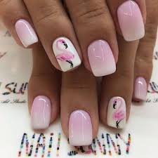 70 Square Nail Art Ideas Cuded Flamingo Nails Cruise Nails Nail Designs