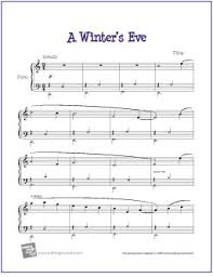 Download A Winter S Eve Free Easy Piano Sheet Music