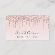 Business card constructor for make custom design just choose any template 1⃣ edit text 2⃣ add logo 3⃣ replace picture.glitter business card examples for create custom design. Rose Gold Glitter Drip Glam Makeup Hair Business Card Zazzle Com Hair Business Cards Rose Gold Glitter Business Hairstyles