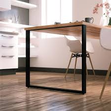 Pied De Table Rectangulaire Telescop Noir H 720 Reglable 630 Cuisissimo Pieds De Table Pieds De Table A Manger Table Salle A Manger