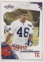For those who can't see the article behind the paywall, here is espn's article: Aaron Hernandez Rookie Card Rookie Year Football Cards