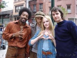 Some Of The Cast From Across The Universe Martin Luther Mccoy Joe Anderson Evan Rachel Wood And Jim St Universe Movie The Stranger Movie Across The Universe