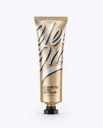 Metallic Cosmetic Tube Mockup In Tube Mockups On Yellow Images Object Mockups