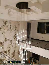 modern long led cone pendant lights for stairwell salon 1 5 3 5m spiral stair lights stairway dining room hanging lamp led avize stair lights stair lighting pendant modern houses interior