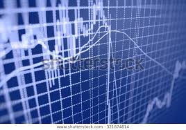 Stock Exchange Graph Screen Profit Goal Royalty Free Stock