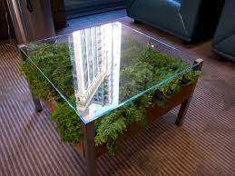 It comes with a good conversation starter too: Planter Coffee Tables Very Cool Coffee Table With A Planter Box Under A Glass Top I Would Cool Coffee Tables Planters Planter Table